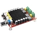 Taidacent DC14-34V TDA7498 2×100W 2 Channel High Power Class D Amplifier with Silent Mode Digital Power Amplifier Board Car Amplifier for Home Theater