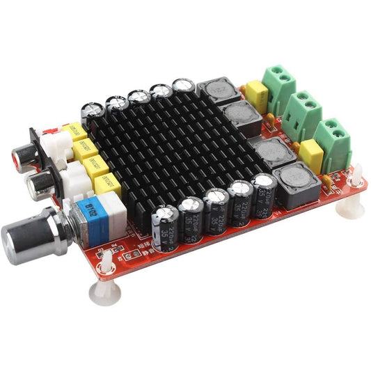 Taidacent DC14-34V TDA7498 2×100W 2 Channel High Power Class D Amplifier with Silent Mode Digital Power Amplifier Board Car Amplifier for Home Theater