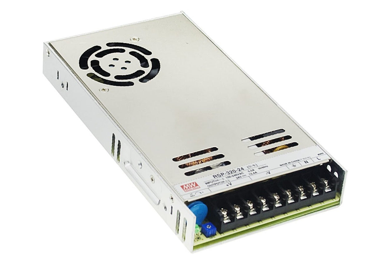 MEAN WELL RSP-320-12 AC to DC Switching Enclosed Power Supply with PFC Function, 12 Volt, 26.7 Amp, 320.4 Watt
