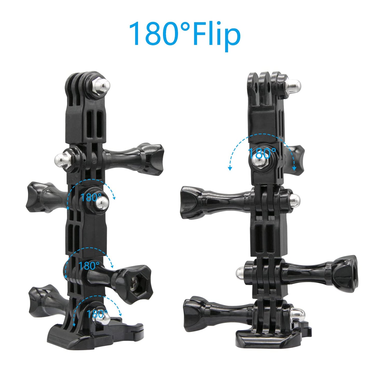 3-Way Adjustable Extension Pivot Arm Straight Joints Adapter Mount Kit for GoPro Hero13, 12, 11, 10, 9, 8, 7, 6, 5, 4, 3+, 3, Same Direction