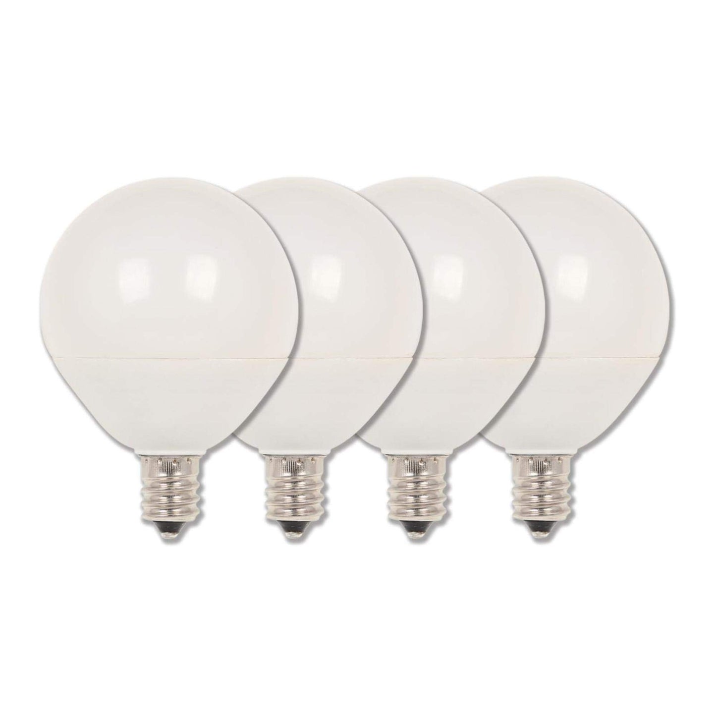 Westinghouse 4513120 60W Equivalent G16-1/2 Dimmable Soft White LED Light Bulb with Candelabra, Base Four Pack