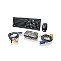 IOGEAR 2-Port KVMP with Long Range Media Center Keyboard and Mouse, GCS1732-KM1