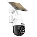 aosu Solar Security Camera Wireless Outdoor with Panoramic PTZ, Human Auto Tracking, 2K Night Vision, Light and Sound Alarm, 2-Way Audio, Works