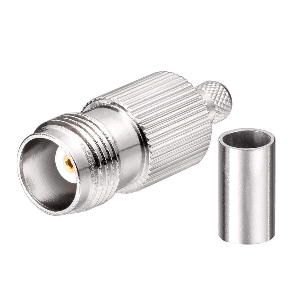 Superbat TNC Crimp Connectors Kit TNC Male + TNC Female Crimp Solder Connector Kit for RG58 RG303 RG141 RG142 RG400 LMR195 Low Loss Coax Cable(10 Pack