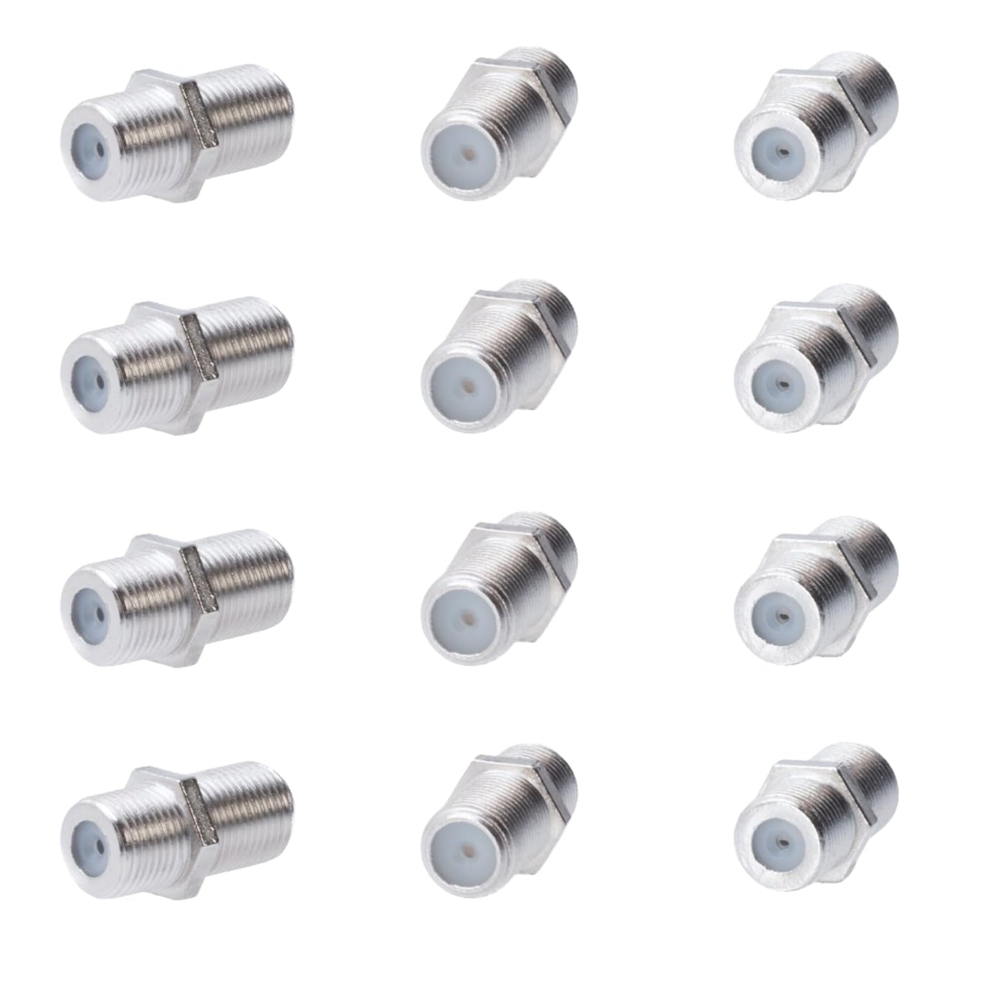 Cctv4Less F81 F-Type Female to Female Coupler, 4GHz RG6 Coaxial Cable Extension Connector Adapter for TV and Satellite - 100 Pack