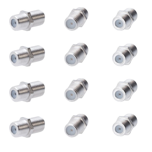 Cctv4Less F81 F-Type Female to Female Coupler, 4GHz RG6 Coaxial Cable Extension Connector Adapter for TV and Satellite - 100 Pack