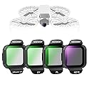 NEEWER ND Filter Accessories Set Compatible with DJI Flip Drone (4 Pack), ND16 PL UV Black Diffusion 1/4 Snap On HD Optical Glass Neutral Density
