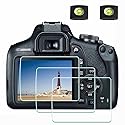 ULBTER Screen Protector for Canon EOS Rebel T7 T6 T5 2000D Camera & Hot Shoe Cover, [2+3Pack] 0.3mm 9H Hardness Tempered Glass Flim Anti-Scrach