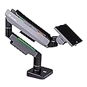Thermaltake Single Heavy Duty RGB Monitor Arm for up to 49 inchs and 44 lbs Screen, 100 x 100 mm VESA Compatible, Wide Rage Movements