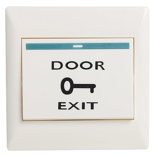 UHPPOTE Push to Exit Button Square Rocker Switch - Flush-Mounted for Door Access Control System