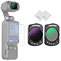 NEEWER Variable ND Filter Set Compatible with DJI Osmo Pocket 3 Creator Combo Accessories, ND2-32, ND64-512, HD Neutral Density Filters with Limited