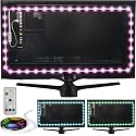 Power Practical LED Lights for TV in Living Room or Bedroom, Luminoodle Backlight, USB Powered Strips w/Remote for 15 Ambient Color Bias Lighting