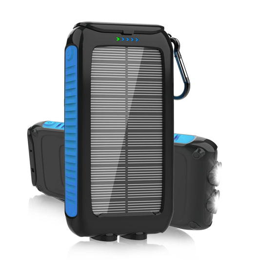 49800mAh Solar Charger Power Bank with USB-C Fast Charging & Dual USB Ports