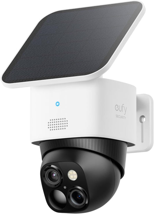 eufy Security SoloCam S340, Solar Security Camera, Wireless Outdoor Camera, 360 Degree Pan & Tilt Surveillance, No Blind Spots, 2.4 GHz Wi-Fi, No