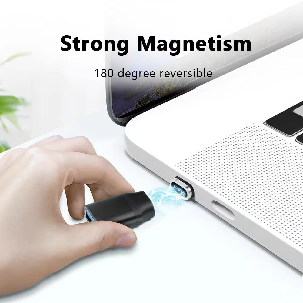 AUCON USB C to USB Adapter, USB C to USB 3.0 Magnetic Adapter Compatible with MacBook Pro USB Hub Keyboard U Disk 5 Gbps Data Transmission