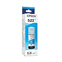 Epson 522 EcoTank Ink Ultra-high Capacity Bottle Cyan (T522220-S) Works with ET-2400, 2720, 2800, 2803, 2840, 4700, 4800, 4810
