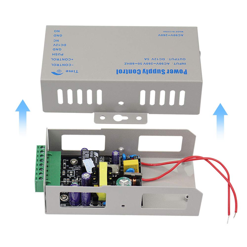 YiToo Access Control Power Supply K80 Power Switch DC 12V 5A AC 110~260V for All Types Access Control System Door Lock with Time Delay