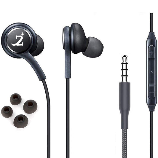 ZAMZAM PRO Stereo Headphones Works for Motorola One 5G with Hands-Free Built-in Microphone Buttons + Crisp Digital Titanium Clear Audio! (3.5mm, 1/8…