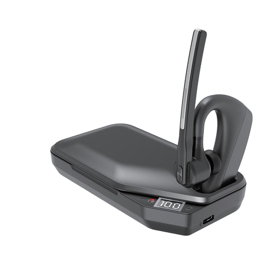 Conambo Bluetooth Headset V5.2 Wireless Bluetooth Earpiece with 750mAH Charging Case 80Hrs Talktime Wireless Headset with CVC8.0 Dual Mic Noise