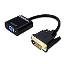 CableDeconn Active DVI-D Link 24+1 Male to VGA Female M/F Video Cable Adapter Converter
