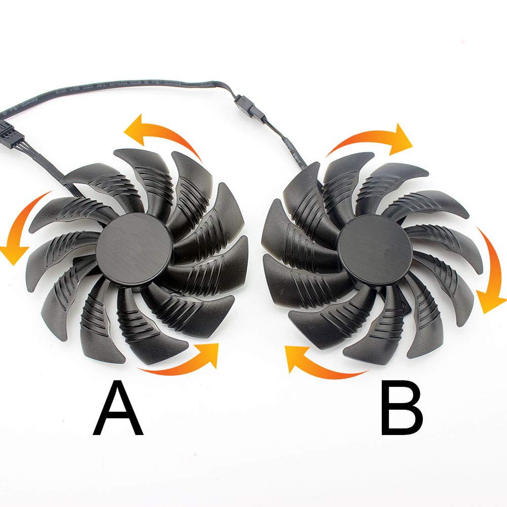 88MM PLD09210S12HH T129215SU 4Pin Cooler Fan for Gigabyte GeForce GTX1060 1070 GTX 1050ti GTX 960 RX570 RX470 Graphics Card Fan (A Set)