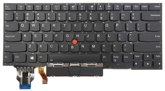 New US Black English Backlit Laptop Keyboard (Without palmrest) Replacement for Lenovo Thinkpad X1 Carbon 7th Gen 7 2019 Type 20QD, 20QE 20R1, 20R2
