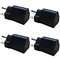 BloomGrow 4 PCS 120V to 240V Black Plug Adapter, 5-15P to 6-15R, NEMA Converter (4 PCS)
