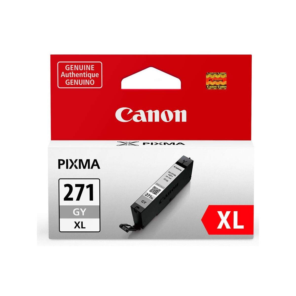 Canon 2 Pack CLI-271 XL Gray Ink Tank for PIXMA MG7720, TS8020, TS9020 Printers - 10.8ml