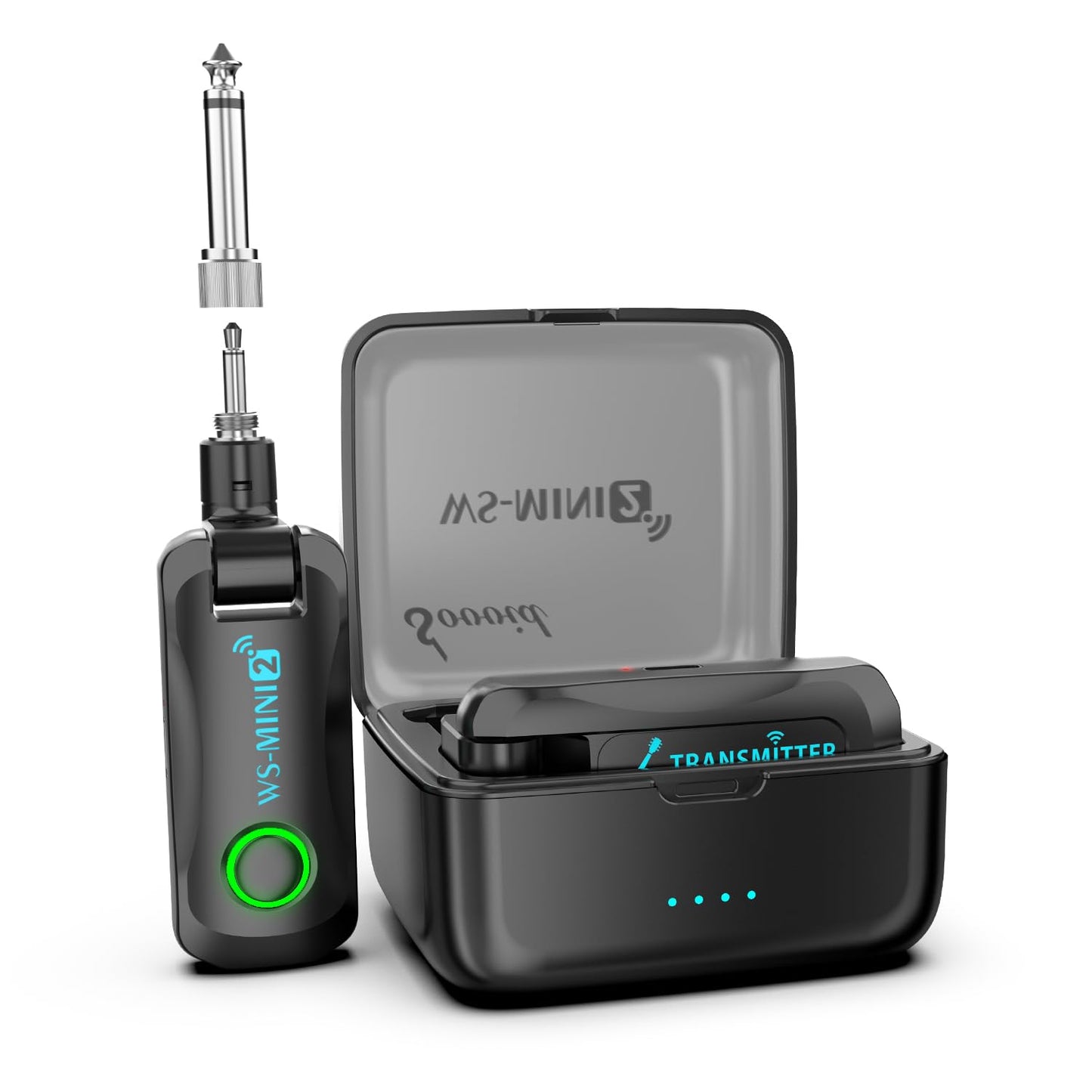 Sovvid Wireless Guitar System 2.4 GHz with Magnetic Charging Case Wireless Guitar Transmitter Receiver for Guitar Bass Electric Instruments