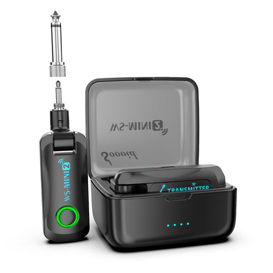 Sovvid Wireless Guitar System 2.4 GHz with Magnetic Charging Case Wireless Guitar Transmitter Receiver for Guitar Bass Electric Instruments