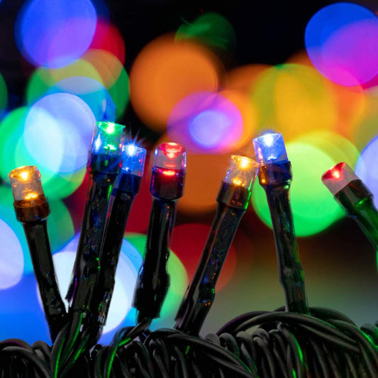 Touch Of ECO Solar String Lights 125 LED's, 68 Feet, Weather Resistant, Two Lighting Modes, Two Mounting Options, Perfect for Holiday Decor or Party