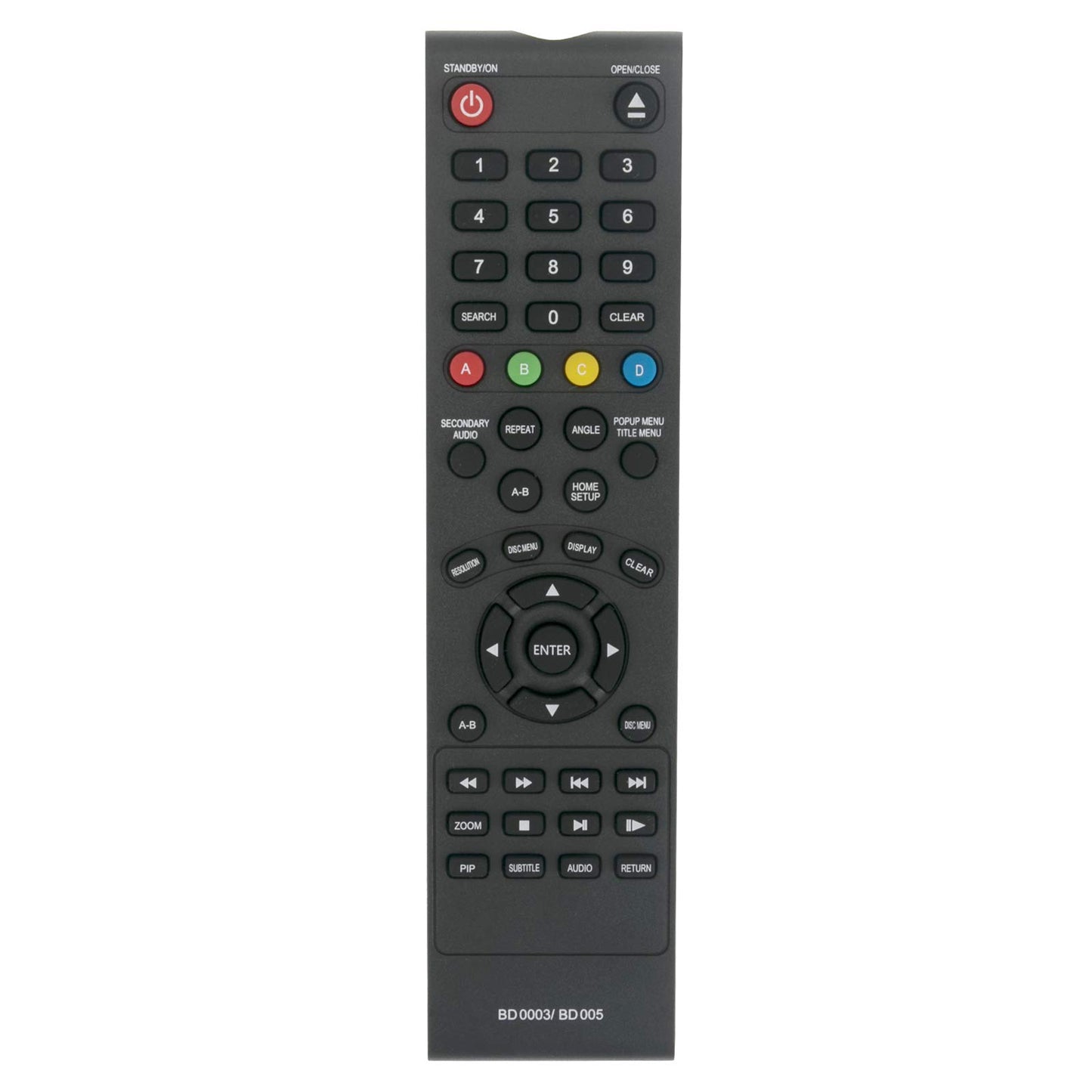 BD003 BD0003 BD005 Replace Remote Control fit for Insignia Blu-ray Disc Player NS-BRDVD4-CA NS-WBRDVD NS-WBRDVD1 NS-WBRDVD2 NS-WBRDVD2-CA NS-WBRDVD3