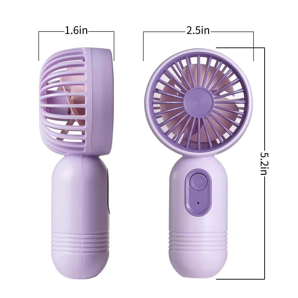 JODNO Mini Portable Fan 3 Pack, Cute Handheld Battery Operated Lightweight Small Personal Fan with 3 Speeds and USB Rechargeable Eyelash Fans