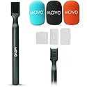 Movo WMX-HM Mic Handle for DJI Mic, Rode Wireless GO, Hollyland Lark, and More - Wireless Interview Microphone Handle - Wireless Lav Mic Adapter for