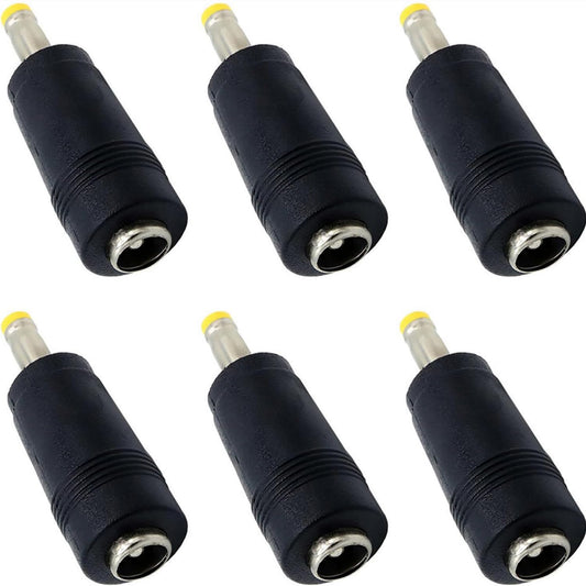 ZXUEZHENG 6Pcs DC Power Connector 5.5x2.1mm Female Jack to 4.0x1.7mm Male Adapter Barrel Connector,Yellow