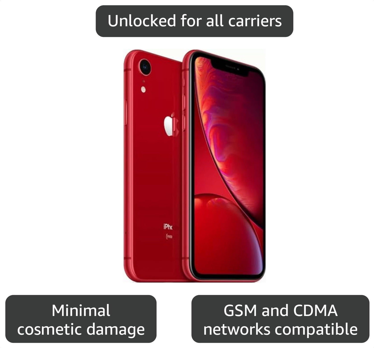 Apple iPhone XR, Sprint, 256GB - Red (Renewed)