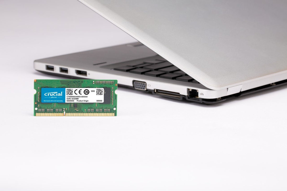 Crucial 4GB Single DDR3/DDR3L 1866 MT/s (PC3-14900) Unbuffered SODIMM 204-Pin Memory - CT51264BF186DJ