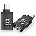 JSL JDTDC USB to USB-C Adapter 2 Pack, USB-A Female to USB-C Male Converter, High-Speed Data Transfer and Charging Adapter for iPhone 16/15 MacBook…