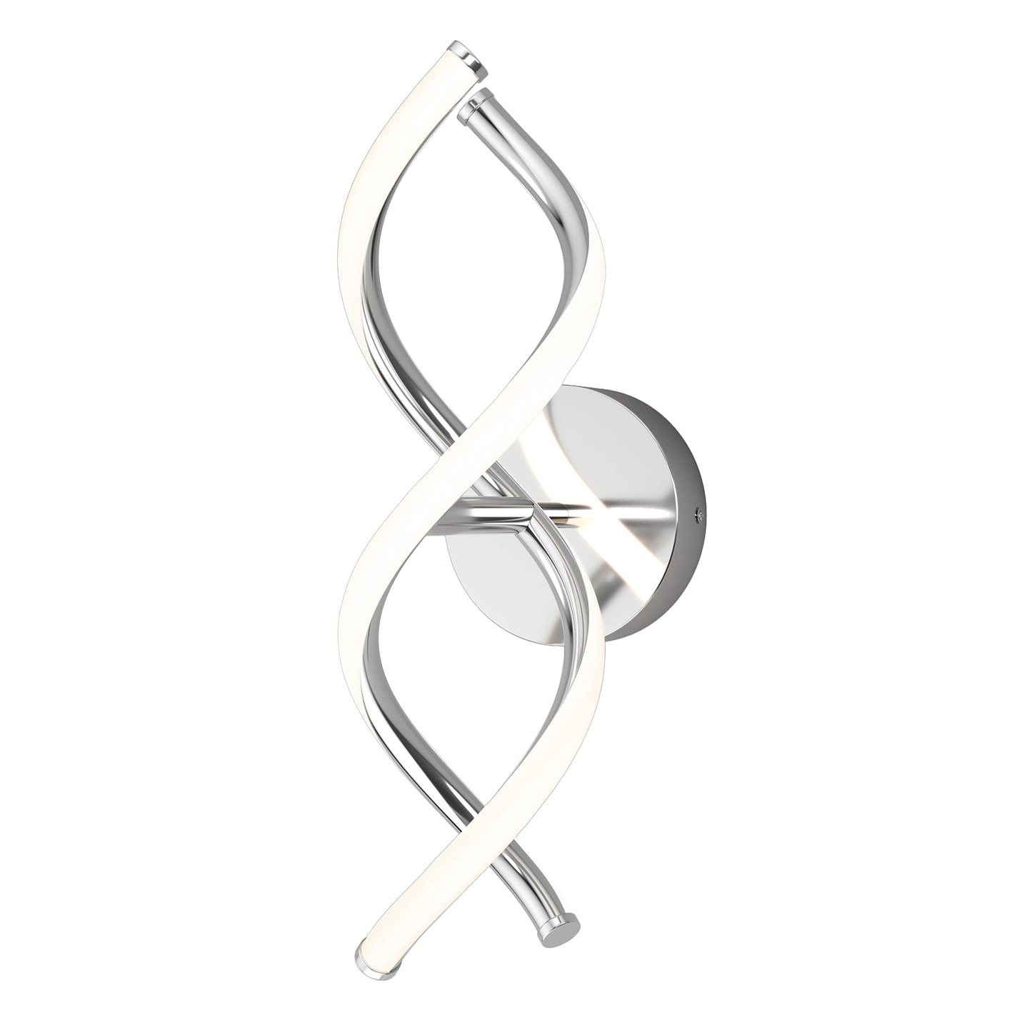 artika DNA 12W LED Modern Wall Sconce Light, Chrome Finish, Ideal for Bathroom, Living Room, Bedroom, Hallway - 850 Lumens, 3500 Kelvin, Made