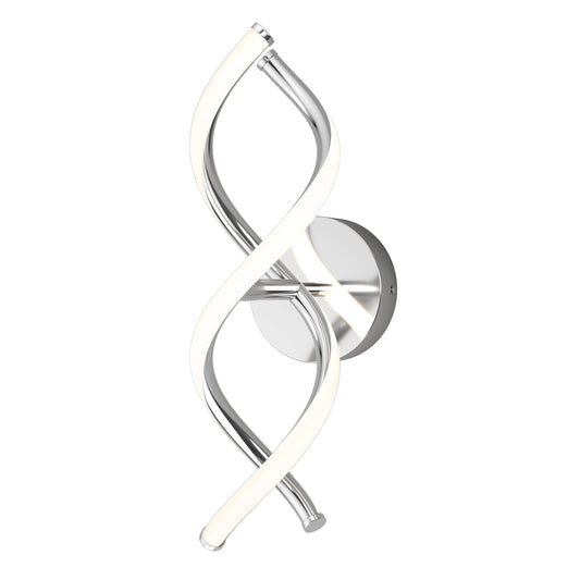 artika DNA 12W LED Modern Wall Sconce Light, Chrome Finish, Ideal for Bathroom, Living Room, Bedroom, Hallway - 850 Lumens, 3500 Kelvin, Made