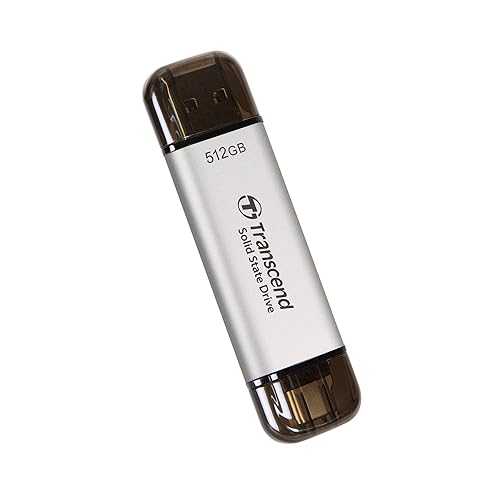 Transcend ESD310 512GB External SSD, Up to 1,050MB/s, Dual USB Flash Drive for iPhone/iPad/Mac/Windows/Android/Tablet/PC, USB3.2Gen2 Thumb Drive Photo