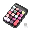 FELICON Wireless Numeric Keypad 18 Keys with 2.4G Mini Portable Silent Number Pad USB Receiver Financial Accounting Keyboard Extensions for Laptop