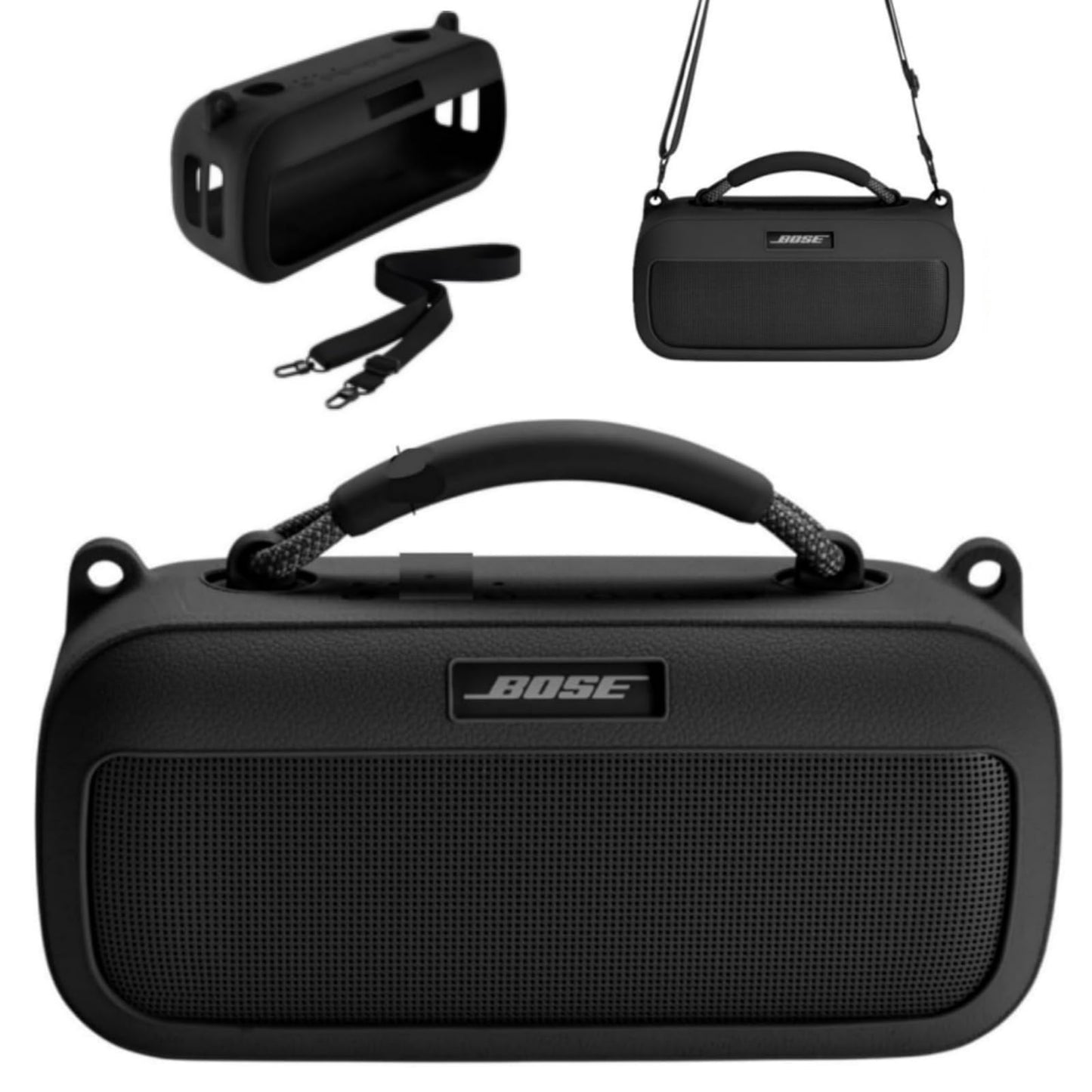 Ferbao Protective Case for Bose SoundLink Max Speaker, Silicone Case Cover with Shoulder Strap for Bose SoundLink Max