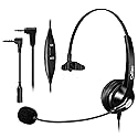 Callez 2.5mm Cordless Phone Headset with Microphone, Telephone Headphone Compatible with Uniden Panasonic VTech AT&T Cisco SPA RCA Dect Cordless