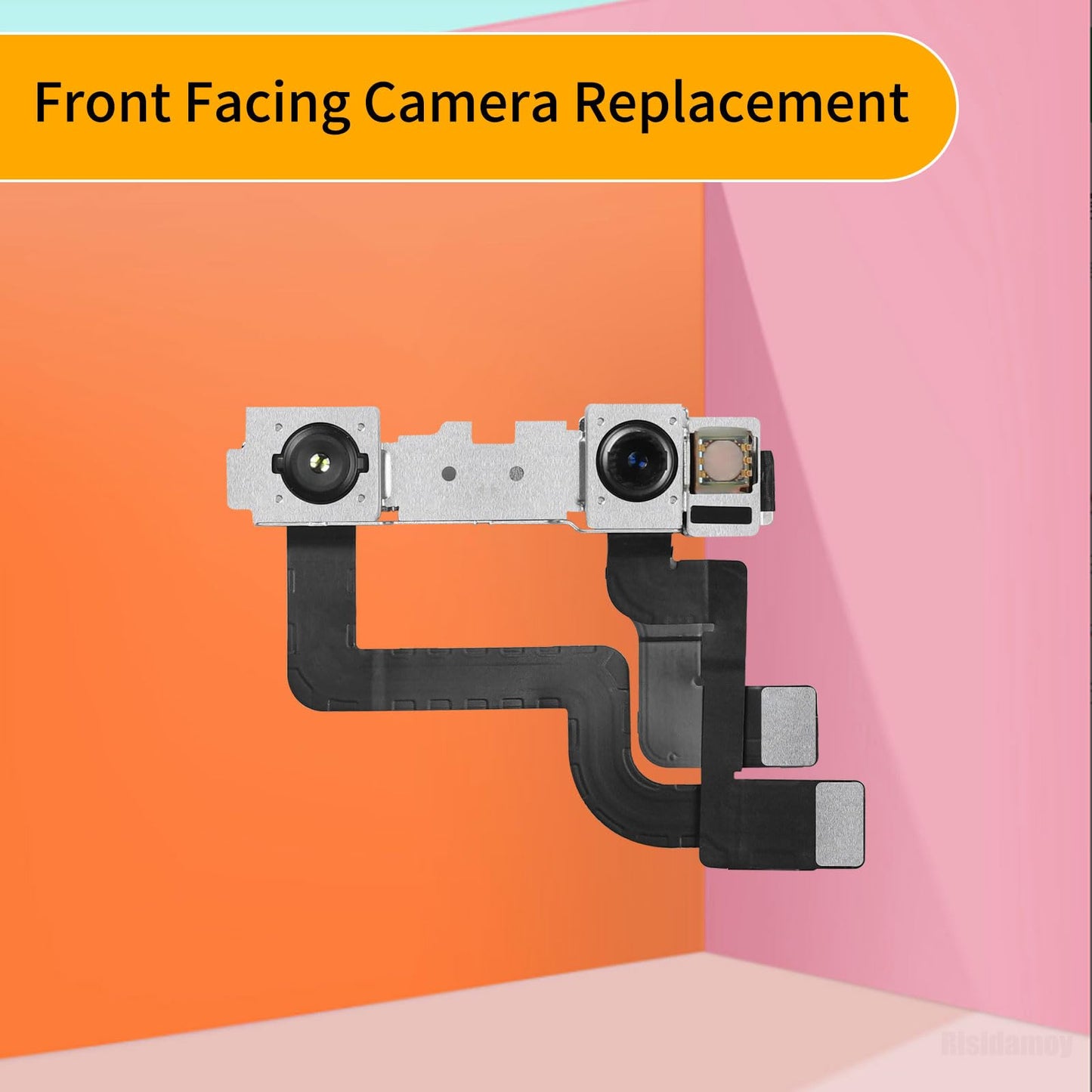 Risidamoy Front Camera Replacement for iPhone XR 7MP Facing Lens Module Flex Cable with Structured Light Receiver Replace Transmitter Sensor Connector