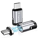 Magtame 2Pack 24Pin Magnetic USB C Adapter 240W Straight, (40Gbps and 4K Video) USB C Extender C Male to C Female Adapter, Port Protection for USB 4