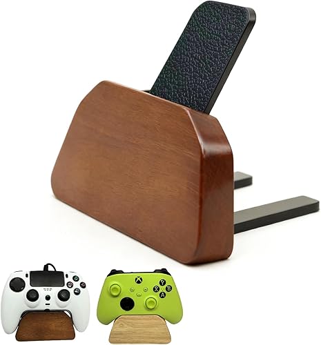 Solid wood gamepad stand, game equipment, controller stand, suitable for Xbox, PS4, PS5, is a good helper for organizing gamepads on the desk,
