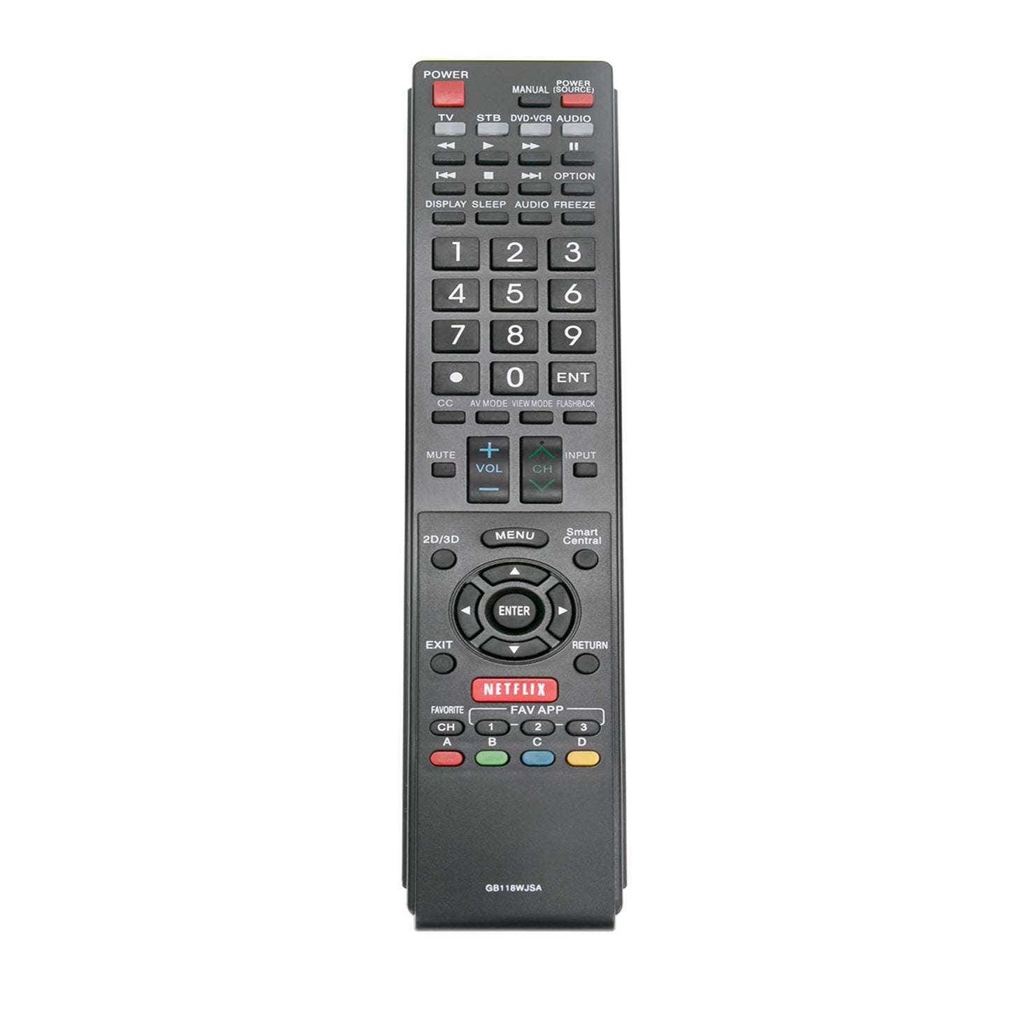 New GB118WJSA Replaced Remote Control Fit for Sharp LED HDTV LC-60EQ30U LC-60EQ10U LC-60LE660U LC-60SQ10 LC-60SQ17 LC-60SQ17U LC-60TQ15U LC-70EQ10U