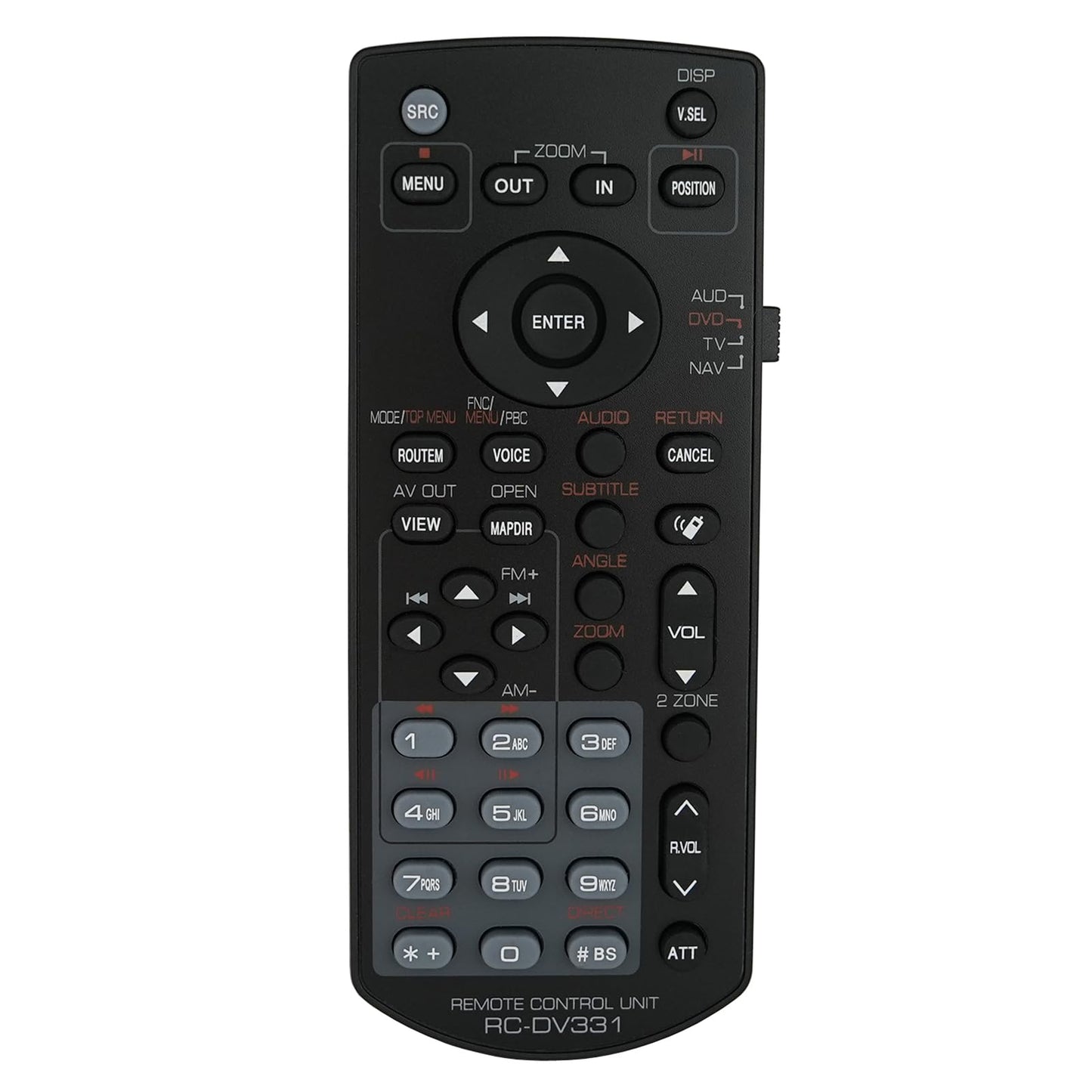 Replacement Remote Control for Kenwood DDX6018BT DDX5018BT DDX595 DDX575BT DDX718WBTL DMX6018BT DMX718WBTL DDX26BT AV Receiver
