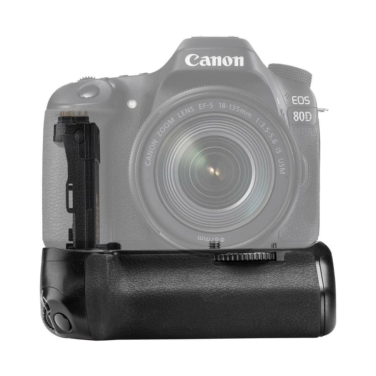 Battery Grip Kit for Canon EOS 70D, EOS 80D, EOS 90D Digital SLR Camera - Includes Qty 1 BM Premium LP-E6 Battery + BG-E14 Replacement Battery Grip